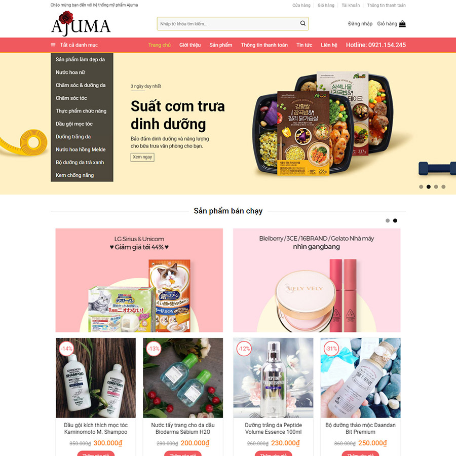 Mẫu web mỹ phẩm 5