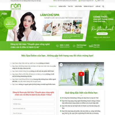 Theme wordpress khóa học Spa