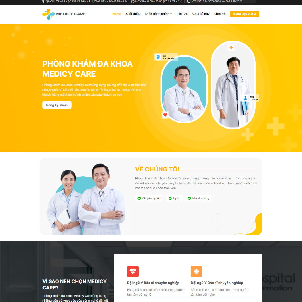 Theme wordpress phòng khám 03 - tiêm Vắc xin - tiêm chủng